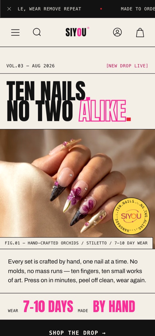 SIYOU Nails on a phone